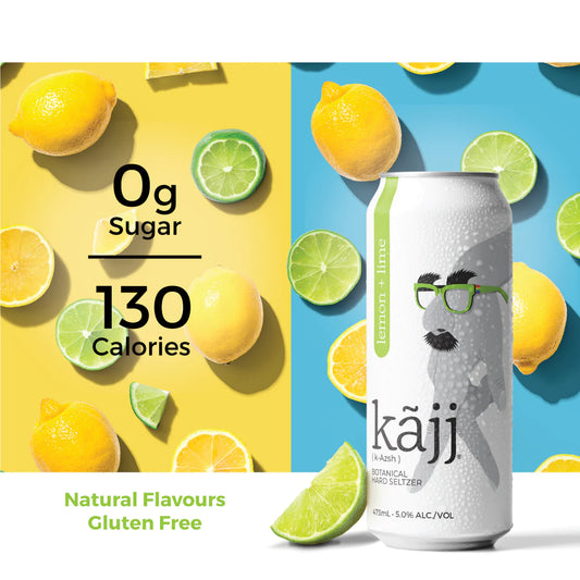 Kajj Lemon + Lime Hard Seltzer